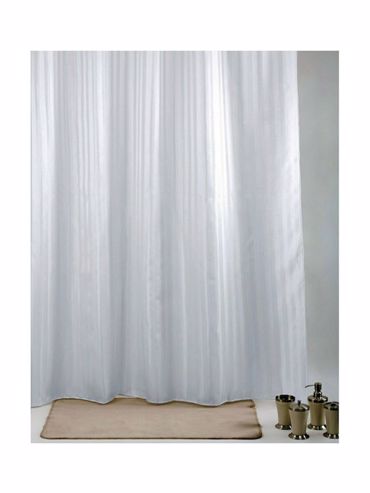 Import Hellas Κουρτίνα Μπάνιου Υφασμάτινη Rigone Λευκή 180x200cm